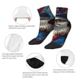thumbnail image 3 of Goofa Surreal Bald Eagle Gentleman Pattern Non Slip Socks with Grips for Elderly, Crew Socks Yoga Hospital Socks Cushioned Sole Gripper Socks for Men Women, 3 of 5