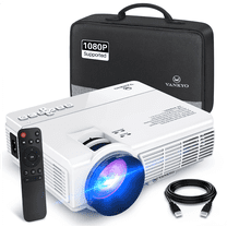 VANKYO Leisure 3 1080P Supported Mini Projector with 65000 Hours Lamp Life, LED Portable Projector Support 200'' Display, Compatible with TV Stick, PS4, HDMI, VGA, TF, AV and USB (White)