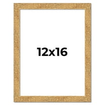 12x16 Frame Beige Real Wood Picture Frame Width 1.25 inches | Interior Frame Depth 0.5 inches |