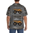 thumbnail image 5 of Gaeub Construction Machines Men's Lapel Short Sleeve Shirt, Relaxed Fit Shirt, Soft and Breathable for Outdoors Party Travel - Small, 5 of 7