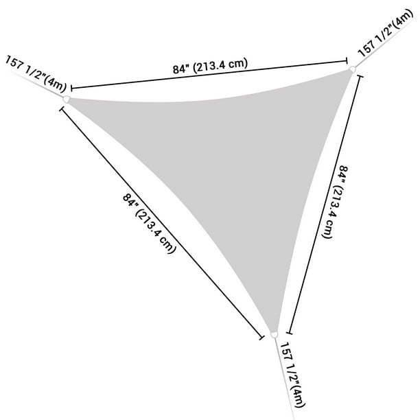 Nelson Sunページ Yescom 7FT 97% UV Block Triangle Sun Shade Sail Decor Patio