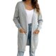 thumbnail image 1 of Gibobby Cárdigan para mujer Cárdigan de manga larga para mujer estilo casual de color liso con botones frontales abiertos(Gris,M), 1 of 4