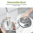 thumbnail image 3 of Himaly Digital Kitchen Scale with Measuring Bowl, 11lb/5kg Capacity for Baking & Cooking, LCD Display with Tare Function, Silver, 3 of 7