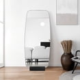 thumbnail image 4 of TEHAUX Support de Miroir sur Pied en Bois Style Luxe Noir 1ensemble Support Robuste pour Adultes, 4 of 8