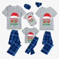 thumbnail image 2 of Conjuntos de pijamas familiares navideños a juego, gafas de sol, Papá Noel, gris, Navidad en julio, 2 of 3