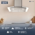 thumbnail image 3 of FLINE | Campana de cocina 76 cm | Acero inoxidable | DE PARED | Conntroles de boton |extractora | Cristal Curvo | 3 velocidades | Berna 76, 3 of 6