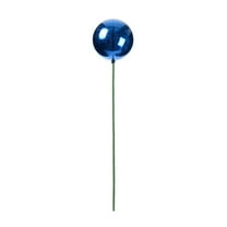 Vickerman 18" x 4" Midnight Blue Mercury Finish Ball Ornament Christmas Pick, 6 per Bag