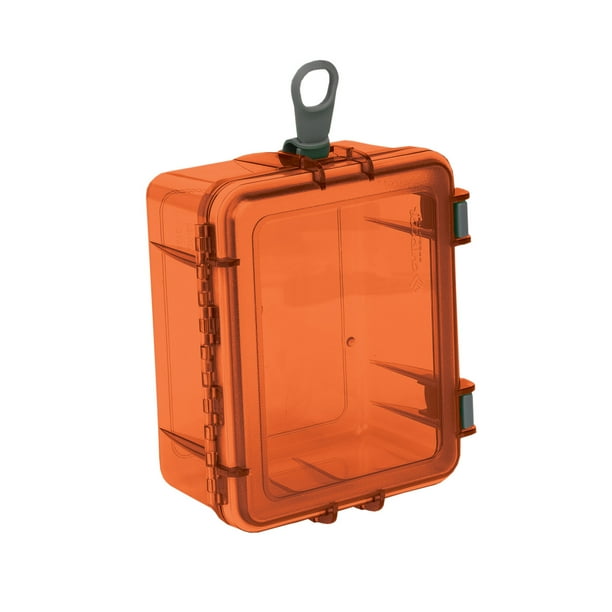 Outdoor Products Large Watertight Case Dry Box, Orange, 8" x 6.75" x 3.