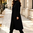 thumbnail image 6 of HCBY Women's Coat, Double Breasted Notch Lapel Design with Side Pockets, Long Sleeve Wool Blend Overcoat for Fall Winter, 6 of 9