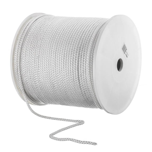 Seachoice Boat Tie Down Cord, White, 1/4 In. X 1,000 Ft., 1000 Lbs. Tensile Strength, 8-Strand Braided Polypropylene