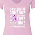 thumbnail image 4 of Inktastic Lupus Awareness Strength Support Courage Women's V-Neck T-Shirt, 4 of 5