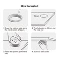 thumbnail image 3 of Desk Power Grommet USB C, PD Fast Charge Desktop Power Bar 2 Outlets 2 USB Ports (Total 30W) Recessed Flat Plug Extension Cord Mount into C, 3 of 7