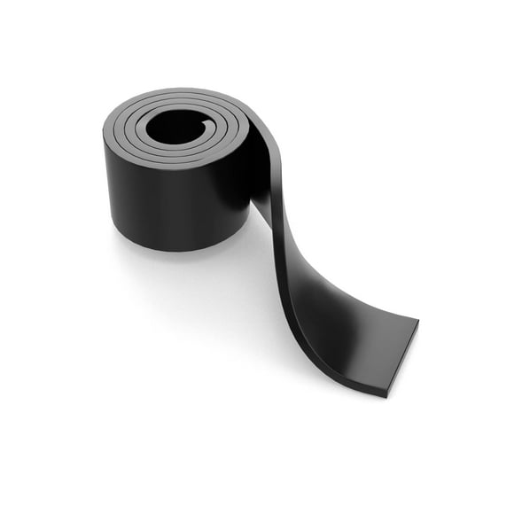 Bande de Sorbothane - 1 Bande (70 Duro, 36” (91.4cm) x 2” (5.1cm) x 1/4” (0.635cm)) Noir