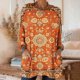thumbnail image 1 of TaTaai Women’s Casual Round Neck Print Long Sleeve Blouse With Pockets Loose Fit Patterned T Shirts Soft Polyester Daily Holiday Travel Top Gift, 1 of 7