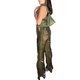 thumbnail image 3 of VISgogo Mujer Pantalones Largos Huecos, Primavera Verano Señoras Estilo Ocio Color Sólido Cintura Media Borlas Ripped Beach Pantalones Rectos VISgogo moda, 3 of 9