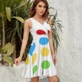 thumbnail image 5 of Twister Game Halloween Costume Sundress Sleeveless Dress Summer Women Clothes Dress for Women Dresses, 5 of 7