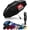 Black Reflective Piping, variant on Strongest Windproof Travel Umbrella (Compact, Superior & Beautiful), Small Strong but Light Portable and Automatic Folding Rain Umbrella, Durable Premium Grip, Fits Car & Backpack