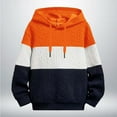 thumbnail image 3 of kpoplk Workout Hoodies for Men Lightweight Athletic Running Pullover Hooded T-Shirts Long Sleeve Thermal(Orange,L), 3 of 4