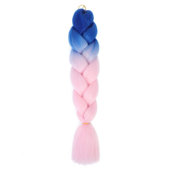 Xiao Hua Braiding Hair Extensions for Women 3 Packs 100g/Pack 24Inch High TemperatureSynthetic Braiding Hair for Twist Crochet Braids ，Blue to Pink