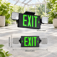 Black Housing Exit Sign With Emergency Lights Led Lightup Ul ...