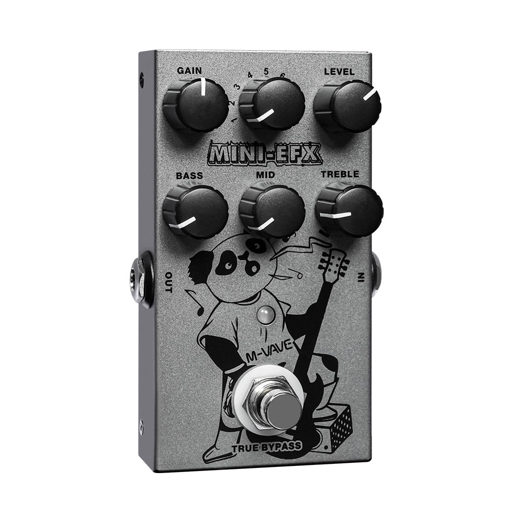 M-VAVE Electric Effects Pedals, Distortion Guitar Pedal for Heavy Metal, 3-Section EQ Adjuster, Portable British Pedal for Speaker Mixer Headphones Sound Card