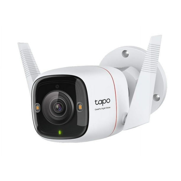Cámara exterior Tapo TP-Link ColorPro Wi-Fi | Complemento | Claridad de la luz del día en la noche | 2K QHD | Detección de personas/mascotas/vehículos | Almacenamiento local/en la nube | Campo de visi
