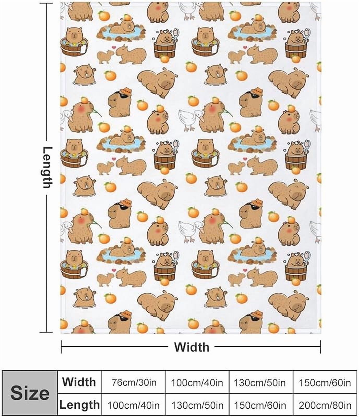 Capybara Blanket - 40"x30" Cute Plush Throw Blanket for Girls & Boys Kids - Sofa, Bedroom, Travel Gift