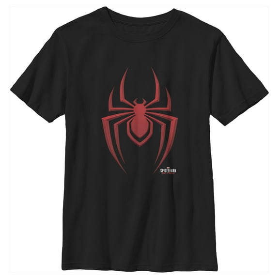 Boy's Marvel Spider-Man: Miles Morales Spider Logo Graphic Tee Black X Large