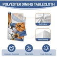 thumbnail image 3 of Fall Chinoiserie Pumpkin Rectangle Tablecloth 60x84 In, Autumn Thanksgiving Blue and White Porcelain Decorative Dining Table Cloth, Sunflower Farmhouse Dinner Tablecover Picnic Party Decoration, 3 of 6