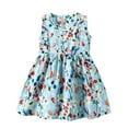 thumbnail image 2 of uublik Dresses for Toddler Girls Size 6M-11 Sleeveless Tank Dresses Summer Casual A-Line Flowy Sundress Beach Outfit Light Blue, 2 of 3