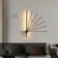 thumbnail image 2 of Lámpara de pared LED moderna Lámpara de pared con forma de línea 360° Giratoria Blanco cálido para sala de estar, dormitorio, pasillo, entrada Negro 60cm, 2 of 5