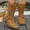 Brown, variant on Viluyesy Mid Calf Boots for Womens, Hollow Out Chunky Heels Zip-Up Fashion Fall Winter Boots Black