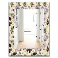 thumbnail image 3 of DESIGN ART Designart 'Butterflies and Flowers' Traditional Mirror - Printed Wall Mirror 27.6 in. wide x 39.4 in. high, 3 of 5