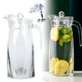 thumbnail image 3 of ACDANC Beverage Pitcher Hot Cold Pitcher Iced Tea Spout Cold Water Pitcher Milk With Handle Indoor Outdoor PC And Lid Cafe Juice Jug White, 3 of 7