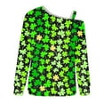 thumbnail image 4 of Débardeurs Sexy pour Femmes Mode Sweat-Shirt Imprimé Jour de St.Patrick Chemise Graphique Manches Longues Pull Tops, 4 of 5