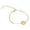 Golden, variant on Bracelets Crafted 1 Gold Plated Stainless Steel Initial Bracelet with Delicate Disc Name Charm for Women Girls