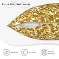 thumbnail image 5 of Kll Glitter Gold Decorative Throw Pillow Covers Velvet Soft For Couch Sofa Bedroom Living Room Outdoor -16"X16", 5 of 8