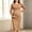 Brown, variant on LOINRODI Womens Maternity Ribbed Midi Dress, Bodycon Stretchy Crewneck Long Sleeve Elegant Pregnancy Dress for Baby Shower Daily Wear Army Green Size L