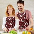thumbnail image 3 of Red Christmas Plaid Deer and Tree Apron-Garden Aprons for Women with Pockets-Cotton Linen Waterproof Kitchen Cooking Gardening Aprons Adjustable for Kitchen,Cooking,BBQ and Salon 32"x27", 3 of 7