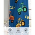 thumbnail image 6 of Cartoon Tractor Sheer Curtains 39 Inch Length 2 Panels Set for Living Room/Bedroom, Cute Beep Car Digger Shovel Truck Blue Kitchen Curtains Grommet Semi-Sheer Curtains Window Treatments 27.5"x39"x2, 6 of 7