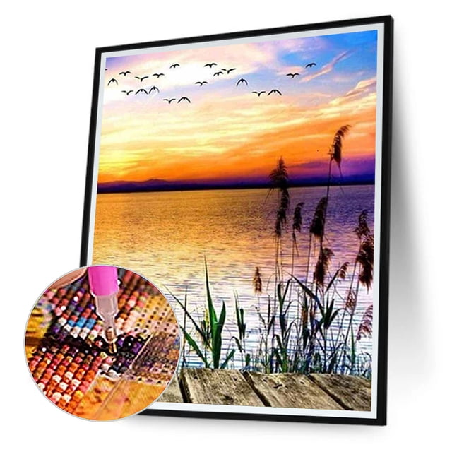 Cuadros Decorativos 5D bricolaje taladro redondo completo diamante pintura sol hogar decoración arte artesanía Wdftyju embutido en tela