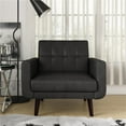 thumbnail image 7 of Pemberly Row Modern Modern Chair in Black Faux Leather Finish, 7 of 7