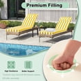 thumbnail image 3 of DTTRA Chaise Lounge Cushions Outdoor, 80 x 26 x 3 Inch, Waterproof Lounge Chair Cushion for Outdoor Furniture, Patio Lounger Pads with Removable Cover Ties Pillow for Pool, Garden Loungers, 3 of 7