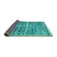 thumbnail image 2 of Ahgly Company Indoor Round Persian Turquoise Blue Traditional Area Rugs, 7' Round, 2 of 4