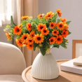 thumbnail image 4 of Artificial Daisy Flowers with Orange Petals, Fake Flowers for Home Decor, Fall Decoration 1 Set, 4 of 4