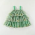 thumbnail image 4 of Glisme Girls Dresses Toddler Sleeveless Holiday Party Tiered Mesh Dress Dance Party Dresses Green Sundress Size 18-24 Months, 4 of 4