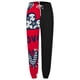 thumbnail image 1 of Gibobby pantalones de yoga Pantalones deportivos informales con cordón y estampado digital de amor rojo suelto para mujer (Negro, XL), 1 of 4