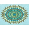 thumbnail image 1 of Ahgly Company Machine Washable Indoor Rectangle Transitional Green Area Rugs, 3' x 5', 1 of 7