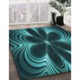 thumbnail image 2 of Ahgly Company Indoor Rectangle Patterned Deep Teal Green Area Rugs, 6' x 9', 2 of 6