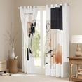 thumbnail image 4 of Homewish Watercolor Rose Women Black Out Curtains, Square Rectangle Abstract Curtains Pack of 2 (42x63 Each), Modern Fashion Ink Bedroom Curtains, Blackout Curtains Room Decor, 4 of 7